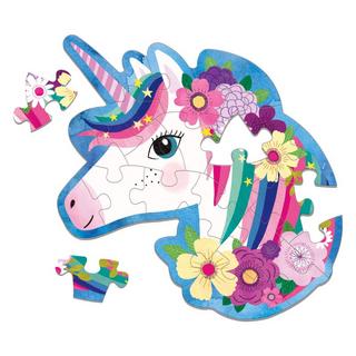 mudpuppy  Shaped Mini Puzzle, Unicorn 24 pcs 