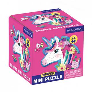mudpuppy  Shaped Mini Puzzle, Unicorn 24 pcs, Mudpuppy 
