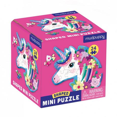 mudpuppy  Shaped Mini Puzzle, Unicorn 24 pcs, Mudpuppy 