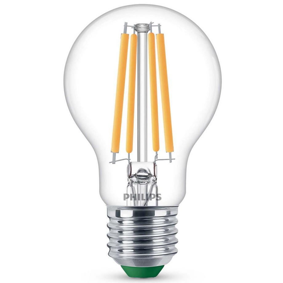 PHILIPS Confezione da 2 LED E27 Normale 4W (60W) Trasparente 840lm 2700K Classe energetica A  