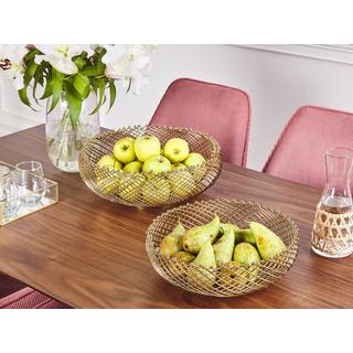 Beliani Set di 2 ciotole decorative en Ferro Moderno BALIUNG  