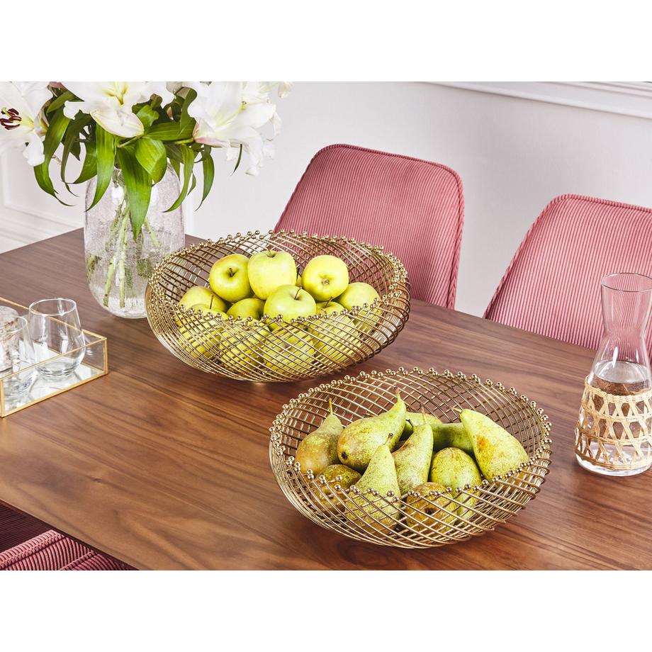 Beliani Dekoschalen 2er Set aus Eisen Modern BALIUNG  