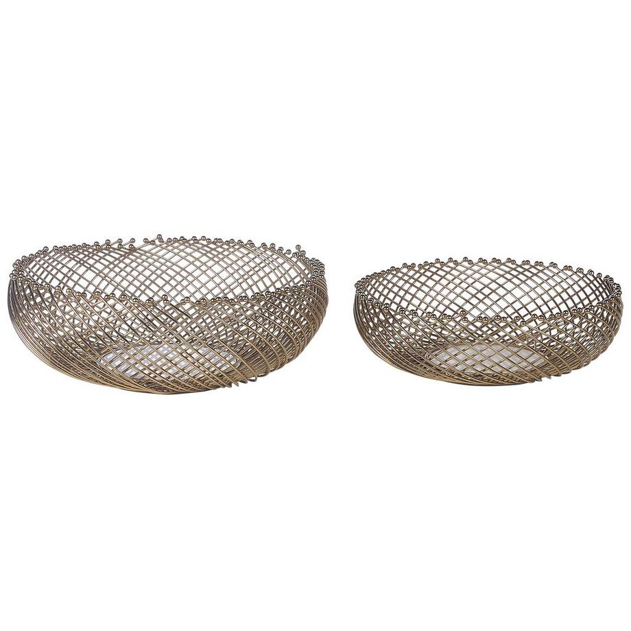 Beliani Dekoschalen 2er Set aus Eisen Modern BALIUNG  