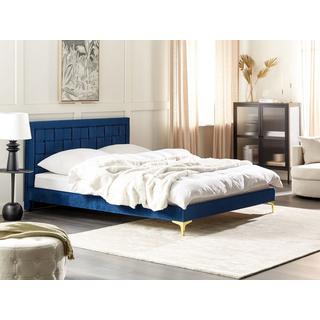 Beliani Bett mit Lattenrost aus Samtstoff Modern LIMOUX  