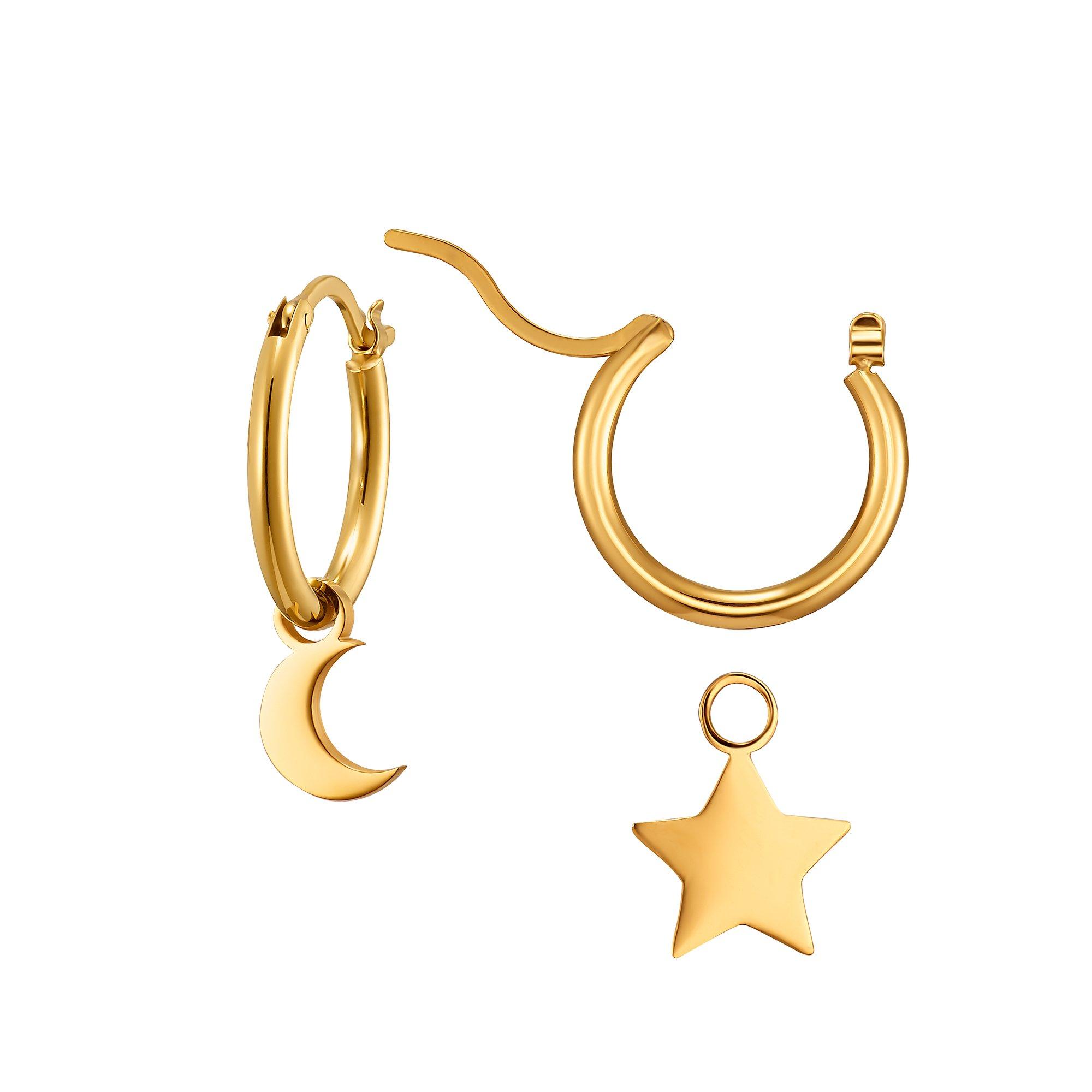 Heideman  Boucles d'oreilles Lune & Étoile 