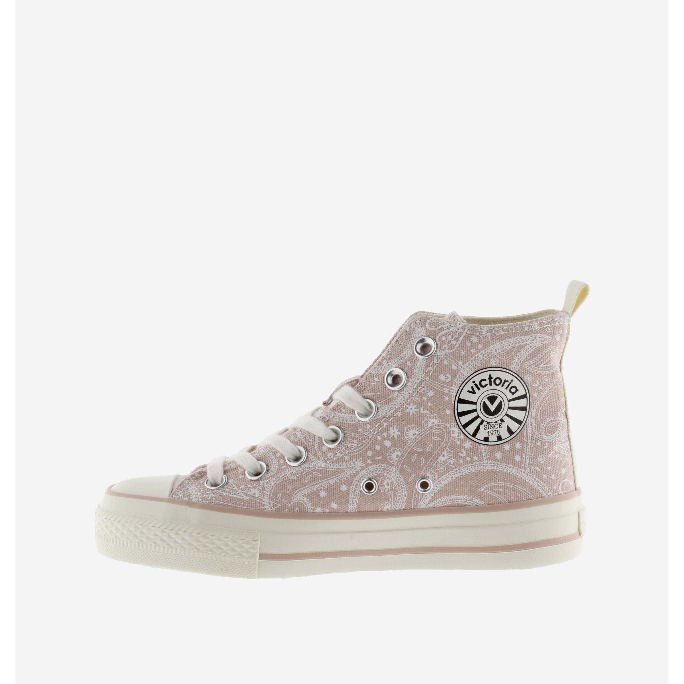 Victoria  sneakers aus glänzendem leinen für en tribu brillo bandana 