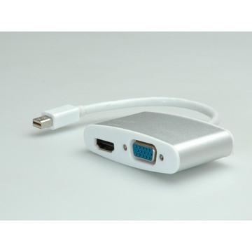 ROLINE 4K2K Mini DisplayPort - HDMI/VGA Adapterkabel, MiniDP ST - HDMI/VGA BU