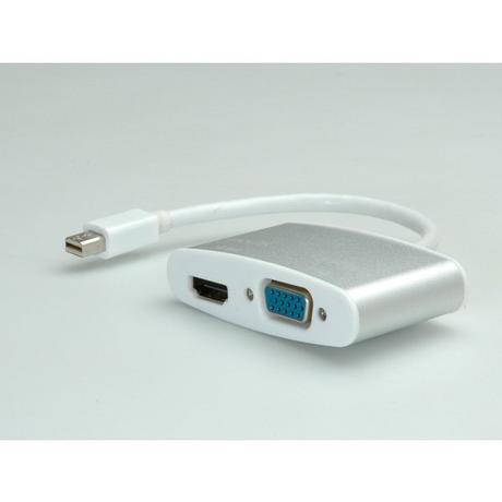 Roline  ROLINE 4K2K Mini DisplayPort - HDMI/VGA Adapterkabel, MiniDP ST - HDMI/VGA BU 