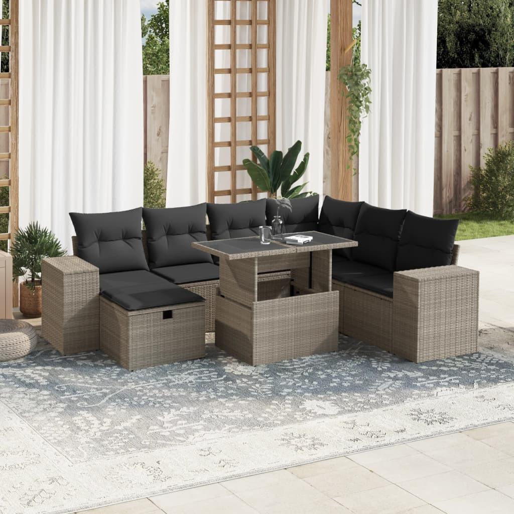 VidaXL set divano da giardino Polirattan  