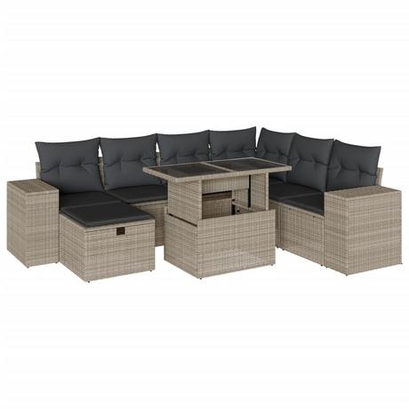 VidaXL set divano da giardino Polirattan  