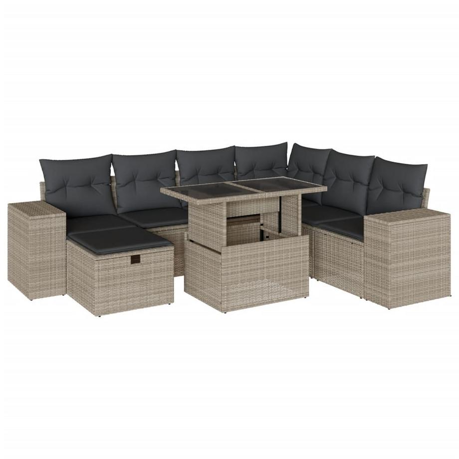 set divano da giardino Polirattan