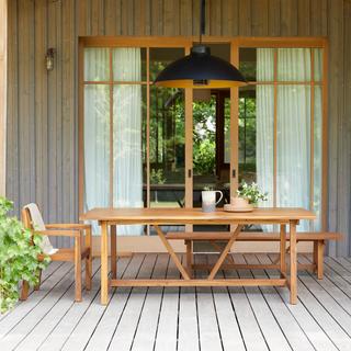 Tikamoon Table de jardin en acacia massif 6 pers. Alba  