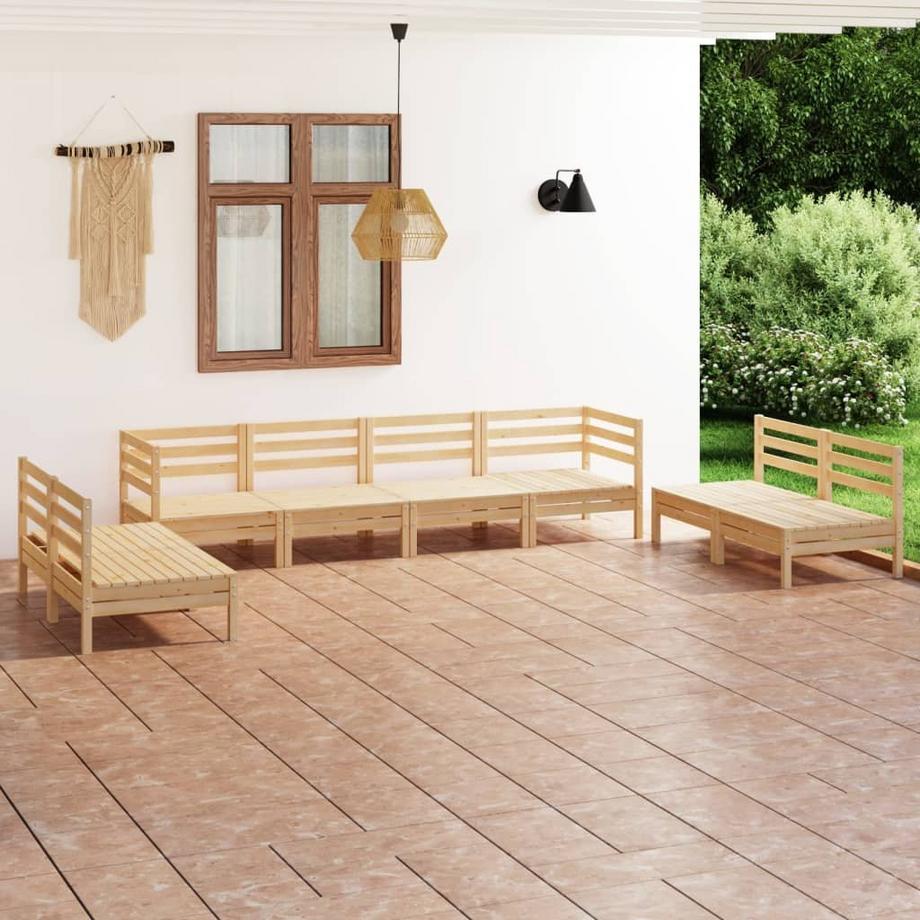 VidaXL Salon de jardin bois  