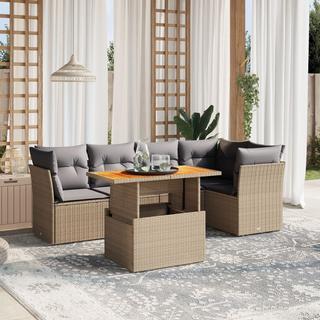 VidaXL set divano da giardino Polirattan  