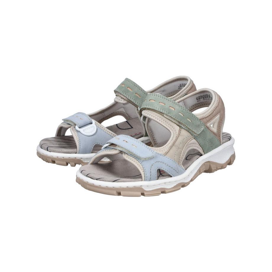 Rieker Damen Trekking Sandalen mit verstellbaren Riemen  