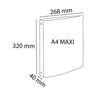 Exacompta Raccoglitore 4 anelli 30mm polipropilene opaque Kreacover - A4 maxi - x 20  