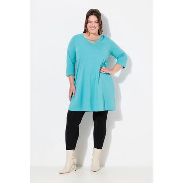 Longshirt, Zierbänder, A-Linie, V-Ausschnitt, 3/4-Arm