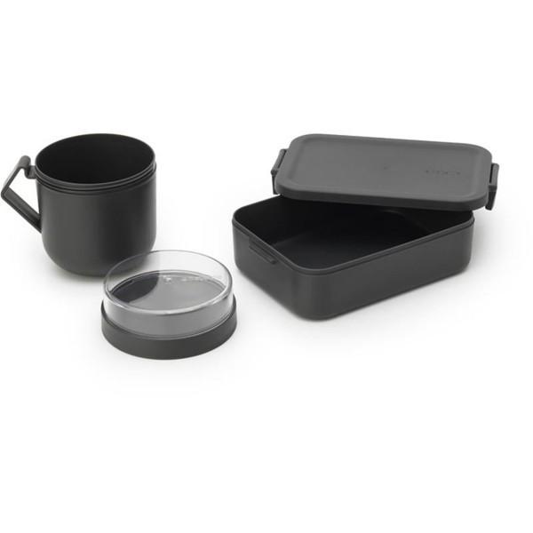 Image of Brabantia Make & Take Brotdosenset Kunststoff Grau 2 Stück(e) Unisex Grau