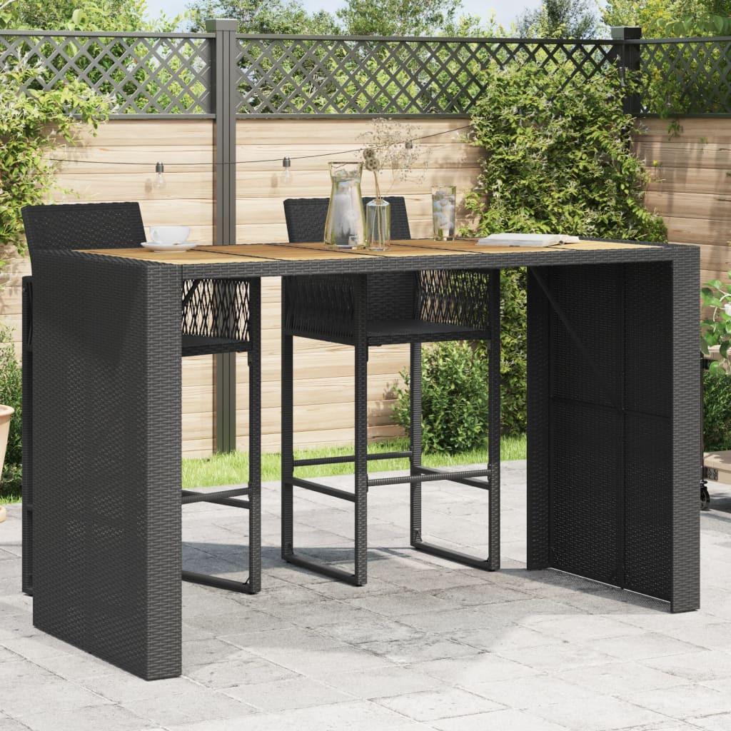 VidaXL Table de bar de jardin rotin synthétique  