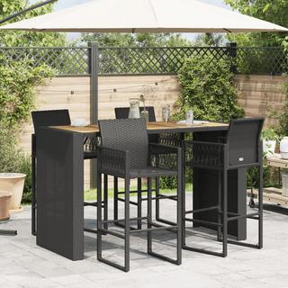 VidaXL Table de bar de jardin rotin synthétique  