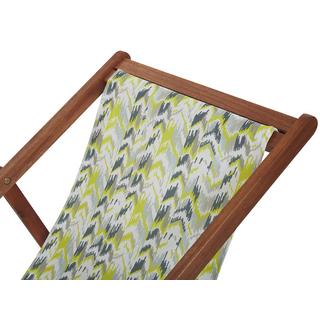 Beliani Lot de 2 chiliennes pliantes en Tissu Moderne ANZIO  