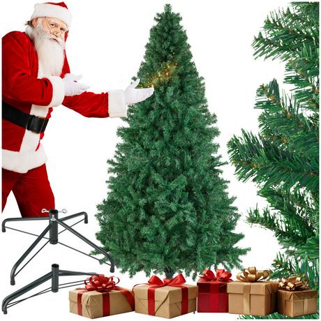 Tectake Albero di Natale artificiale Dasher, aspetto realistico  