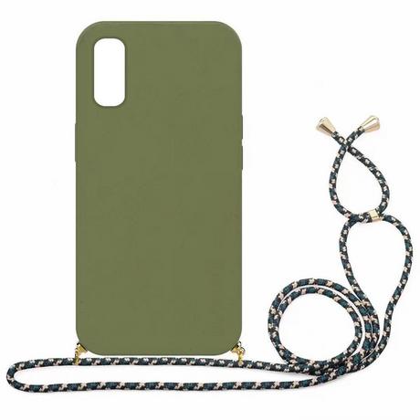 mobileup  Eco Case mit Kordel iPhone XR - Military Green 