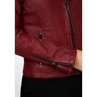 RICANO  Veste en cuir  Laura, style biker avec capuche amovible 