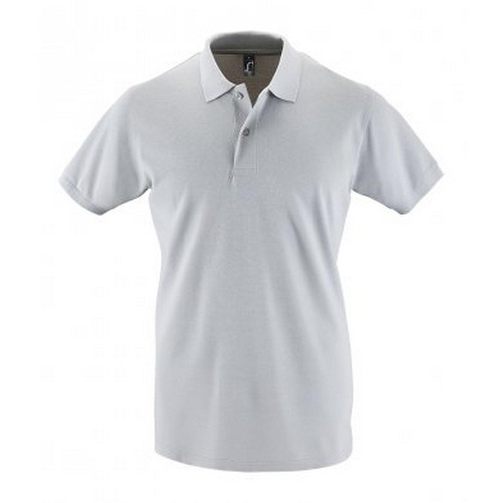 Image of Mens Perfect Pique Poloshirt, Kurzarm Herren Grau S