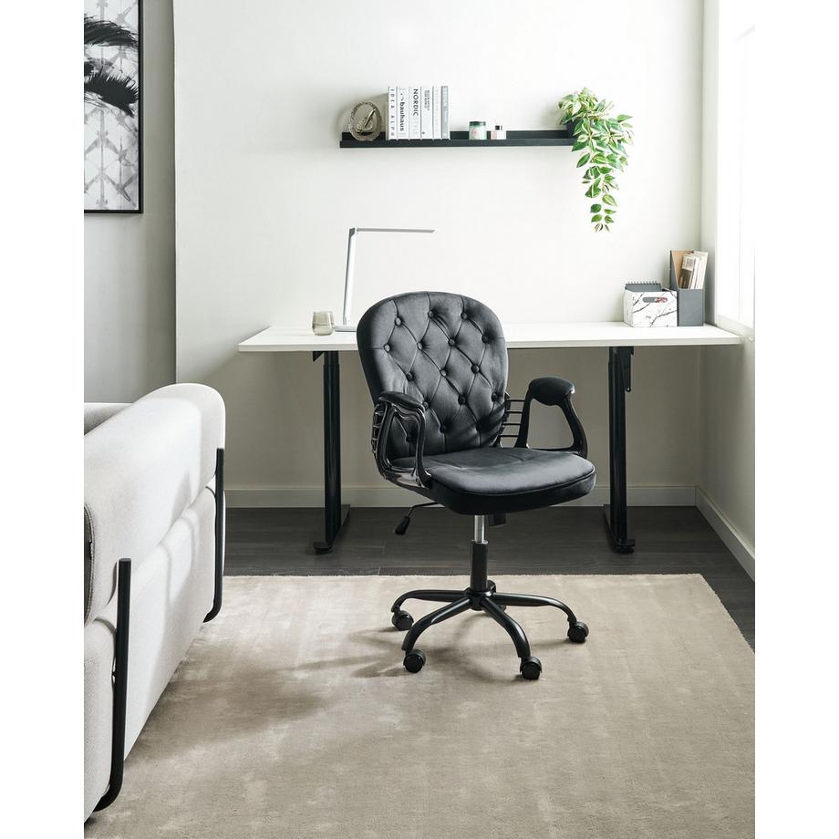 Beliani Chaise de bureau en Velours Glamour PRINCESS  