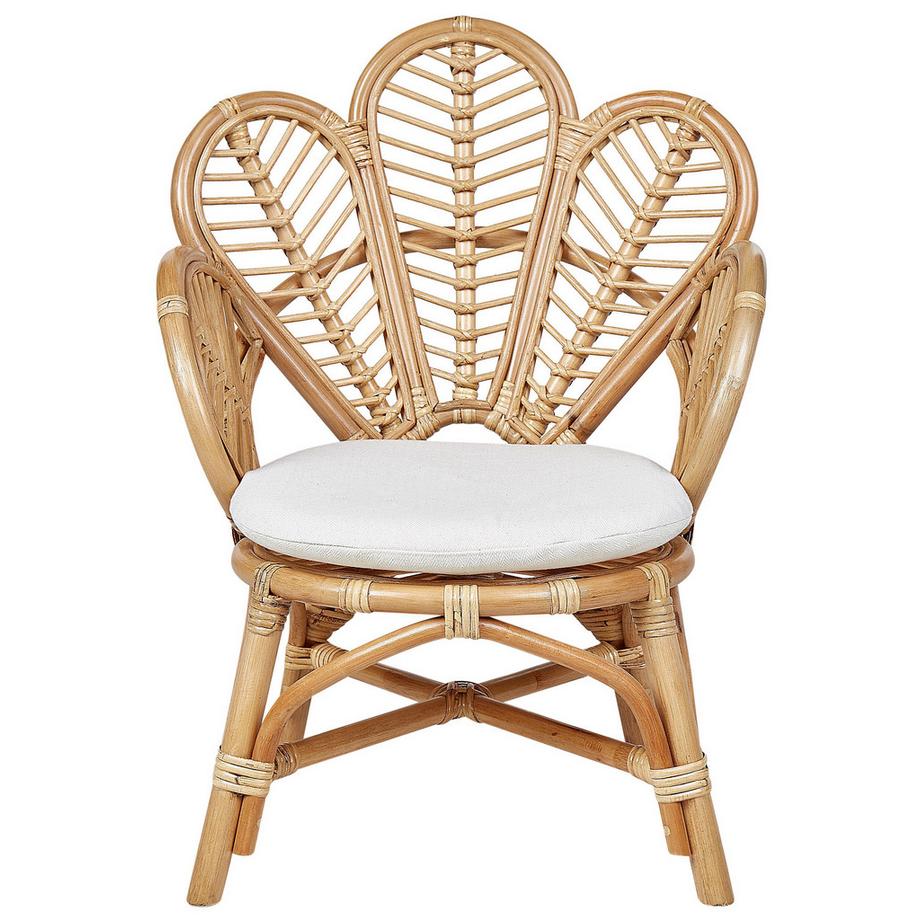 Beliani Sedia pavone per bambini en Rattan Boho FLORENTINE II  