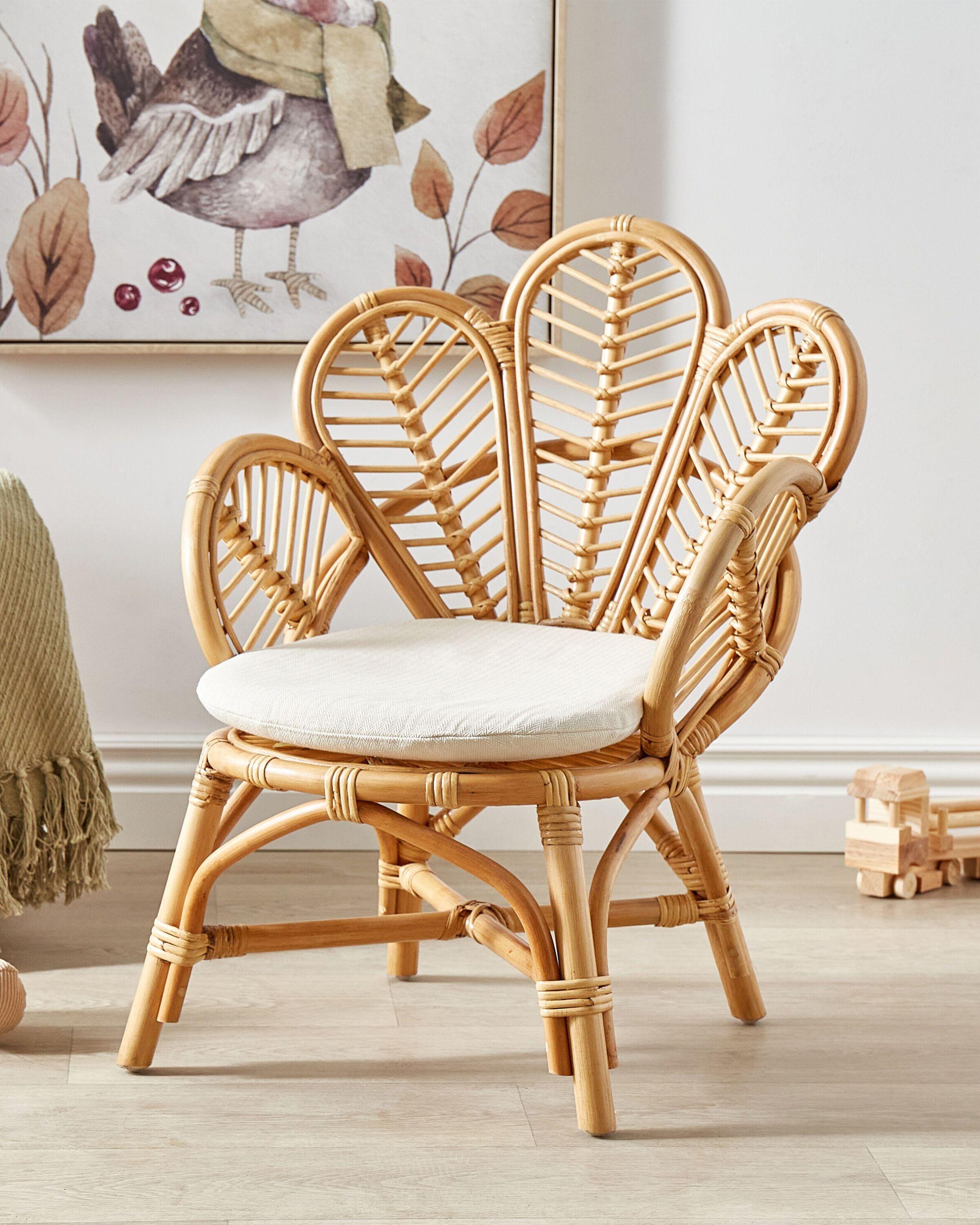 Beliani Kindersessel aus Rattan Boho FLORENTINE II  