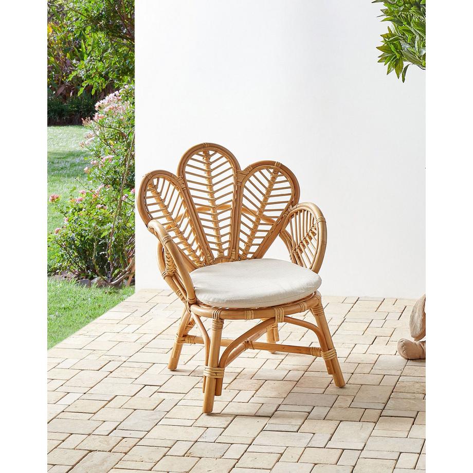 Beliani Sedia pavone per bambini en Rattan Boho FLORENTINE II  