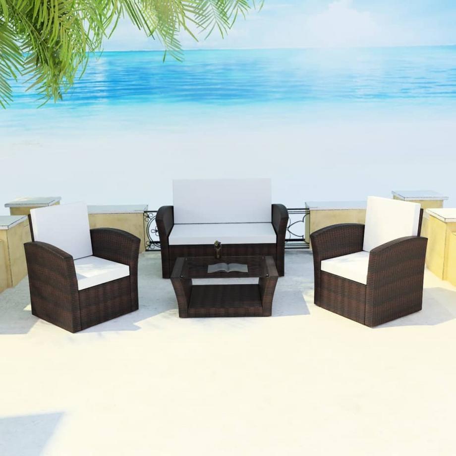 VidaXL Garten sofagarnitur poly-rattan  