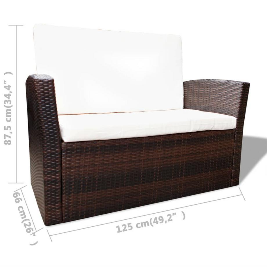 VidaXL Garten sofagarnitur poly-rattan  