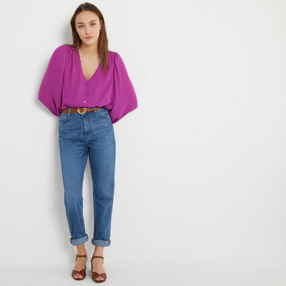 La Redoute Collections Leder-Sandaletten mit mittelhohem Absatz  