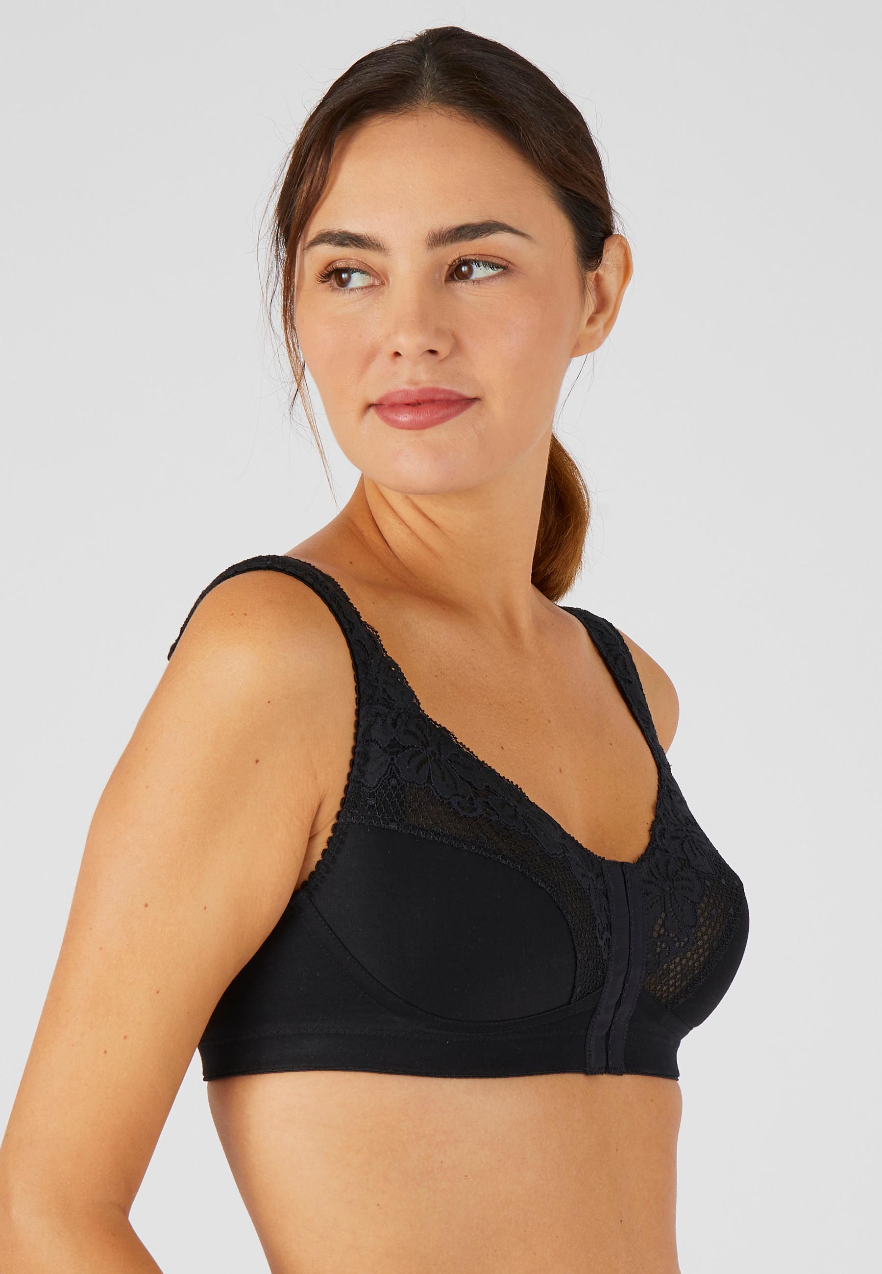 Image of Bh Ohne Bügel, Mit Vorderverschluss. Damen Schwarz C/95