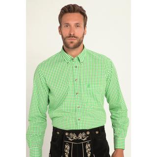 JP1880  Camicia a quadri in tradizionale stile Tracht con maniche lunghe, colletto button-down e vestibilità moderna, fino alla tg. 8XL 