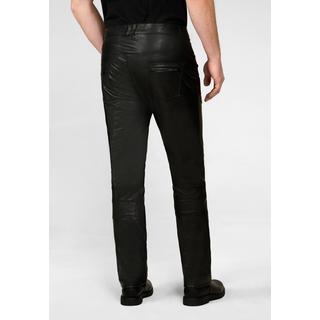 RICANO  Pantalon en cuir pour homme Franklin 2, le pantalon classique à cinq poches avec des applications de motard. 