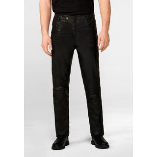 RICANO  Pantalon en cuir pour homme Franklin 2, le pantalon classique à cinq poches avec des applications de motard. 