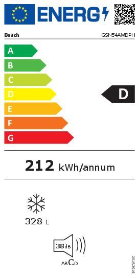 Bosch GSN54AWDPH Gefrierschrank NoFrost  