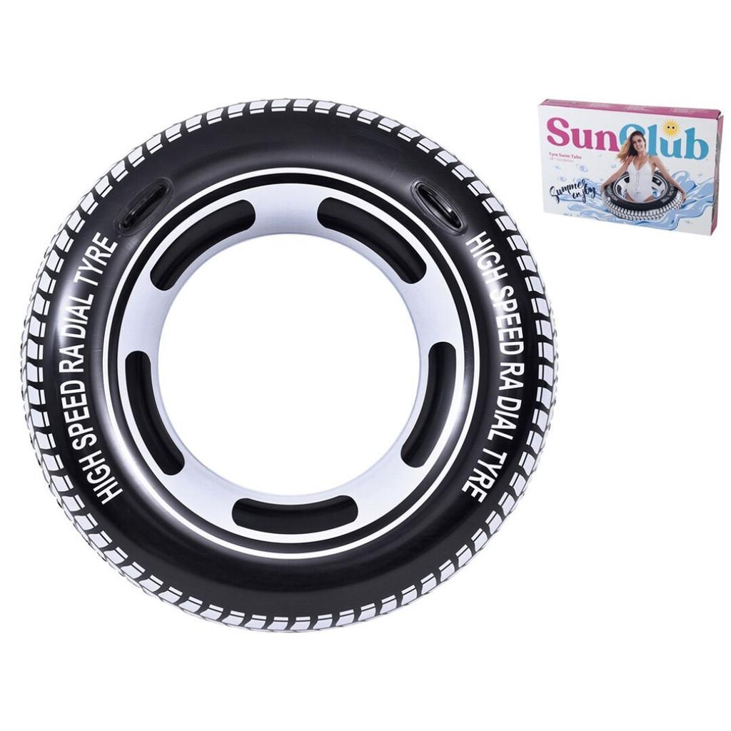 Jilong  Schwimmring Autoreifen Design Tyre 12+ (schwarz weiss, ⌀115cm) 