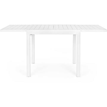 Tavolo allungabile da giardino Pelagio 83-166x80 bianco