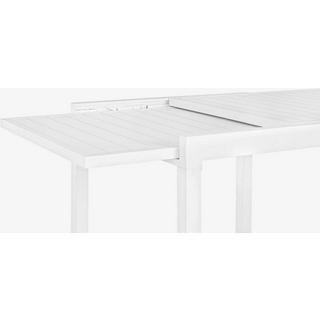 mutoni Table à rallonge de jardin Pelagius 83-166x80 blanc  