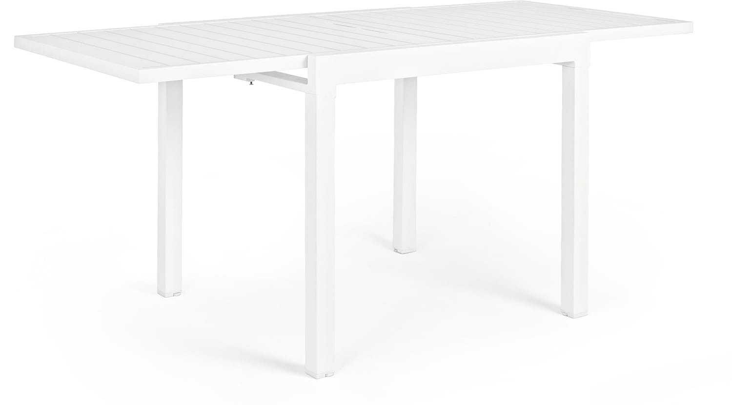 mutoni Table à rallonge de jardin Pelagius 83-166x80 blanc  