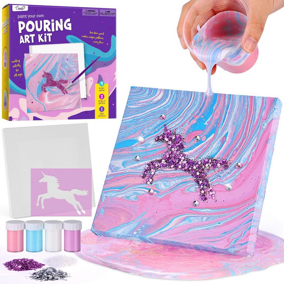 Set de peinture aquarelle sur toile pour licorne, set de bricolage pour enfants