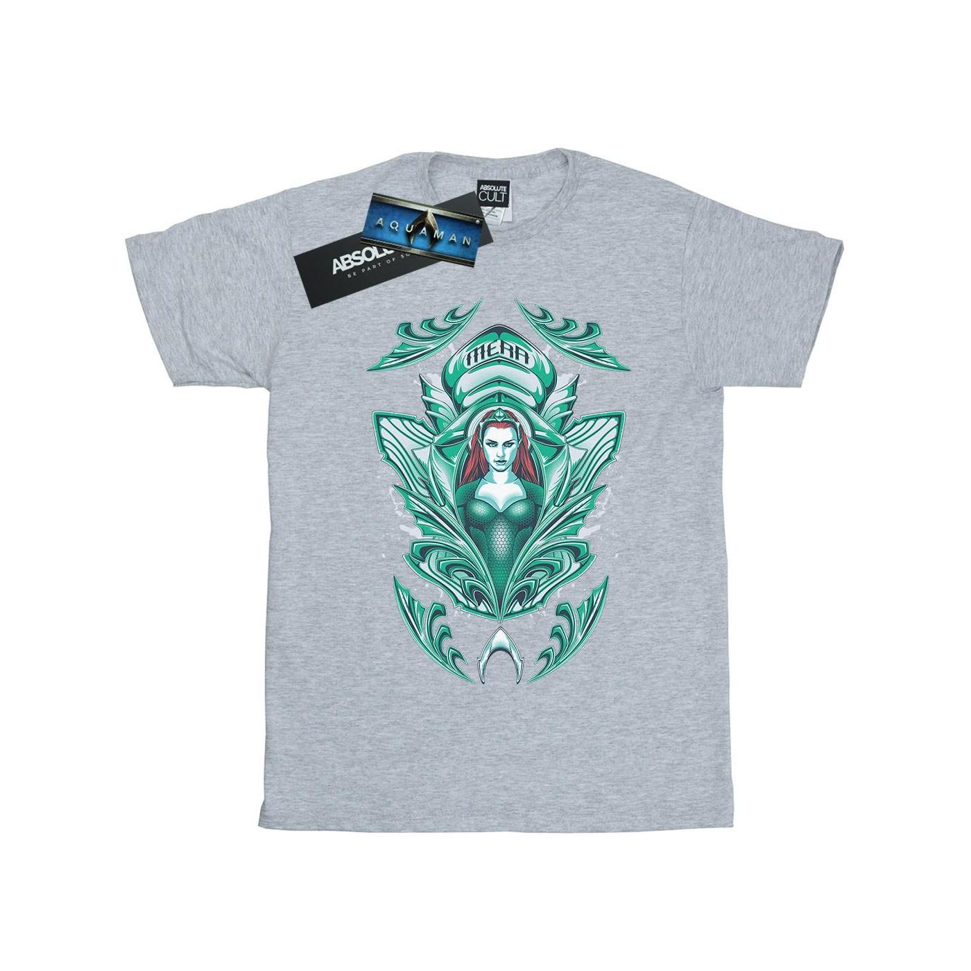 Image of Aquaman Mera Crest Tshirt Mädchen Grau 140/146