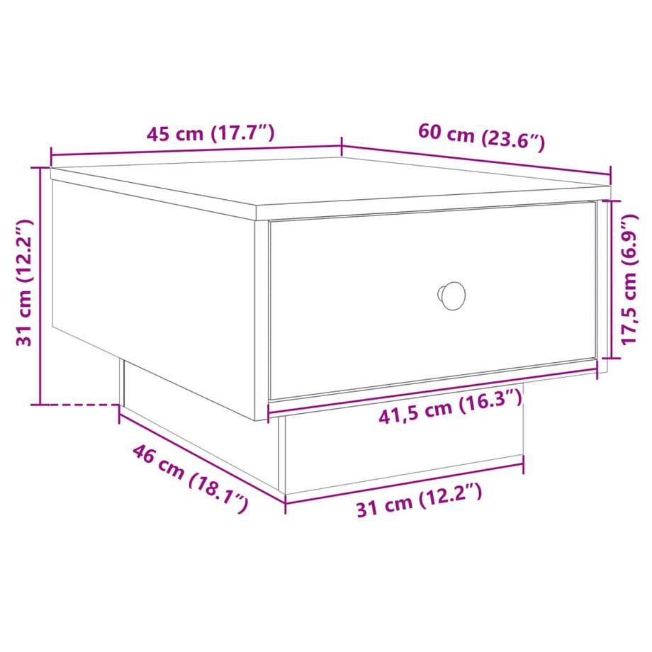 VidaXL Couchtisch holzwerkstoff  