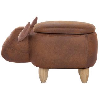 Beliani Repose-pied en Cuir PU Moderne COW  