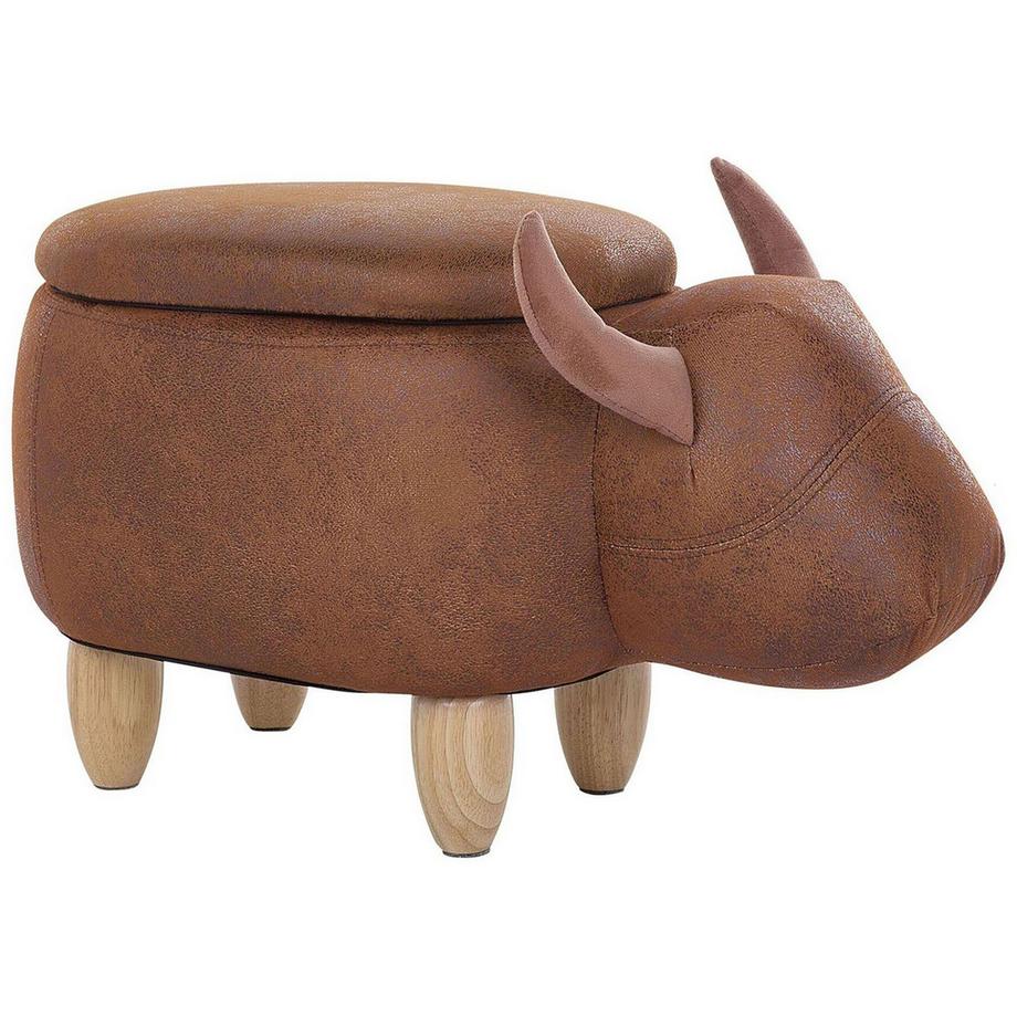 Tierhocker mit Stauraum aus Kunstleder  COW